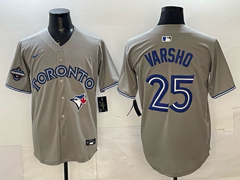 Men Toronto Blue Jays #25 Varsho Grey 2026 Nike Game MLB Jersey 005->toronto blue jays->MLB Jersey